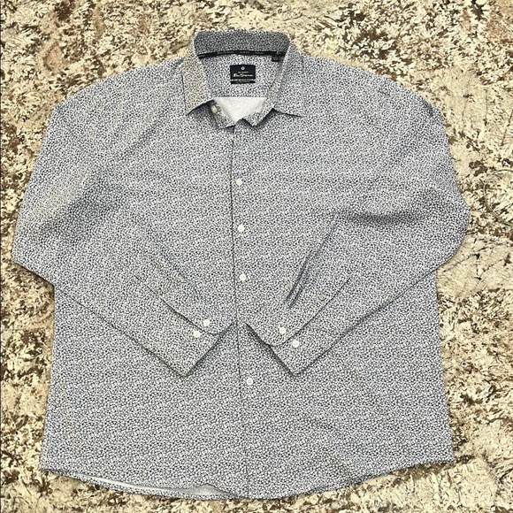 Ben Sherman Micro-Pattern Casual Button Down Performance Material Shirt, NWOT - Picture 1 of 9